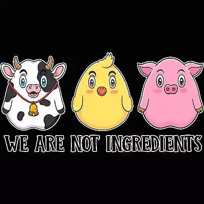 We Are Not Ingredients Vegan Food - Funny Womens T-Shirt Tshirt Tees Tee Shirts • $23.75