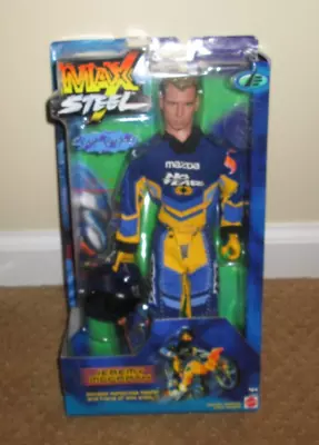 2001 Jeremy McGrath Max Steel Mattel 12” Action Figure No Fear Mazda Motocross • $47