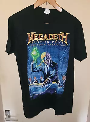 Megadeth Rust In Peace 20th Anniversary  2010 Tour T-Shirt Size L Thrash • £34.99