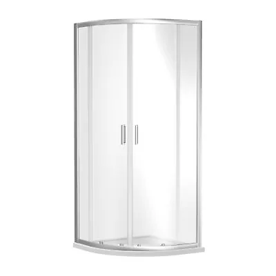 Quadrant 6mm Toughened Safety Glass Shower Enclosure - 800mm X 800mm - Chrome • £180