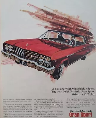 Buick Print Ad Original Vintage 1960s Skylark Gran Sport  • $21.70