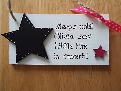 Personalised Concert Countdown Sign ANY NAME Pop Concert Chalkboard Plaque  • £5.99