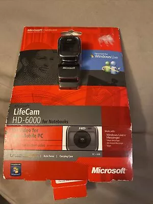 Microsoft LifeCam For Notebooks HD-6000 - 720p HD Video 360 Rotation PC Camera • $15.15
