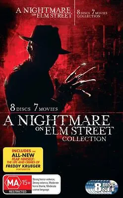 A Nightmare On Elm Street Collection DVD 8-Discs 7-Movies Horror Sci-Fi RARE R4 • £15.50