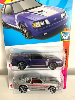 Hot Wheels 1984 MUSTANG SVO Lot! 2022 #221 Purple 2023 #25 Silver - Fox Body • $7.50