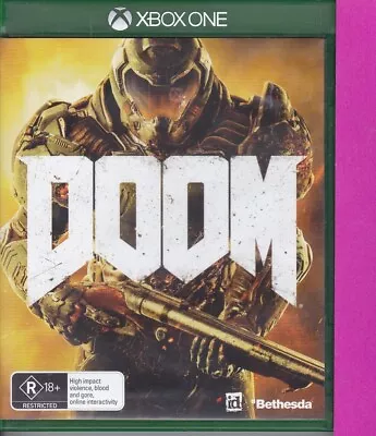 Doom : Xbox One (4S Microsoft Xbox Bethesda) + Manual  🖥 • $8.95