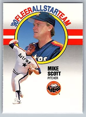 1990 Mike Scott Fleer All Star Team Baseball #10 Houston Astros MLB Card • $1.99