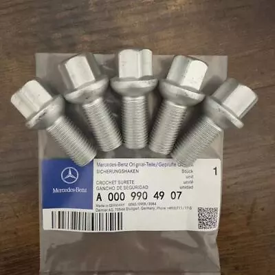 5Pcs Genuine Wheel Lug Bolts Nuts 0009904907 For Mercedes Benz SL550 CLS550 C250 • $17.88