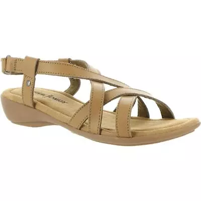 Minnetonka Womens Sunny Slingback Tan Strappy Sandals 8 Wide (CDW) BHFO 9513 • $15.99