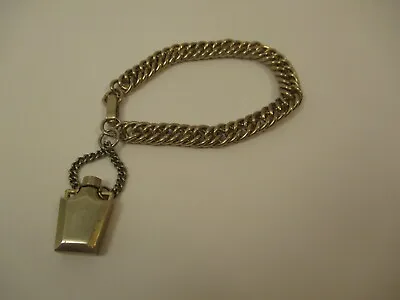 Vintage Tiny Mini Metal Perfume Bottle Charm Pendant 6.5  Charm Bracelet • $29.99