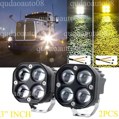 Pair 3  LED Driving Light Spot Pods Fog Lamps For Peterbilt Mack Semi Truck • $35.98
