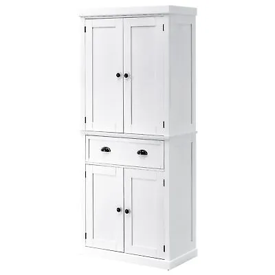 £160.99 • Buy HOMCOM Freestanding Kitchen Pantry Cupboard Storage Cabinet With Doors White