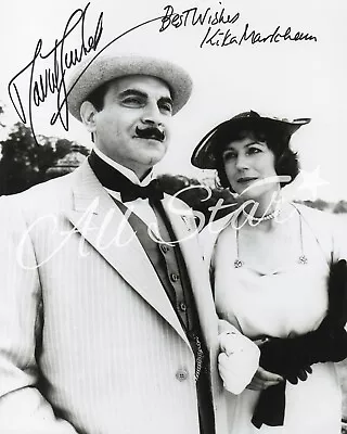 POIROT - David Suchet & Kika Markham Signed Photograph 01 (BCRT) • £65