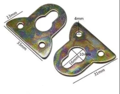 32mm ZINC PLATED SLOTTED WALL BRACKET / PLATE  Picture Hanging Mirror Fixing. • £1.99