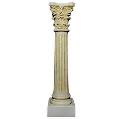 Ancient Greek Corinthian Column Sculpture Handmade Marble Statue • $55