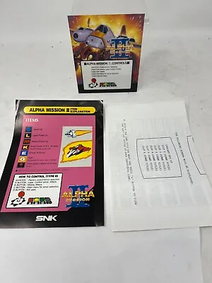 New Old Stock SNK NEO GEO ORIGINAL MINI MARQUEE Alpha Mission II W/mini Poster • $34.85