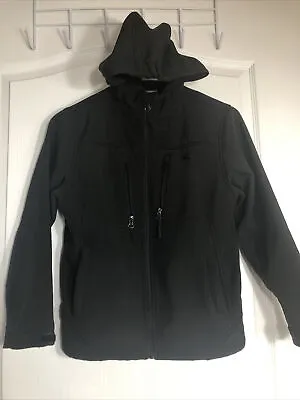 Snozu Performance Mens Weatherproof Jacket  Insulated Black Hooded Full Zip Smal • $28