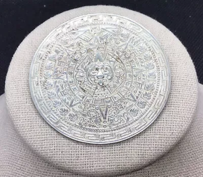 Vintage Sterling 925 Large Mayan Calender Pin/Pendant X624 • $64.99