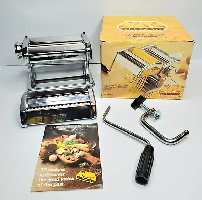 Vtg Marcato Atlas Pasta Maker Model 150 Hand Crank Machine Made In Italy • $45.49