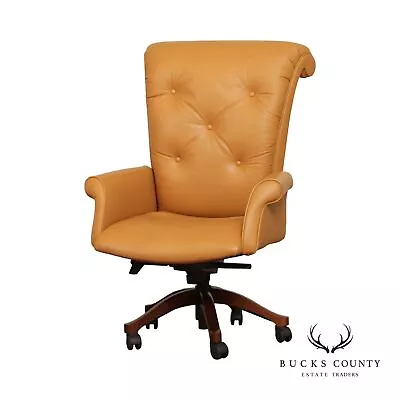 Leathercraft Tufted Leather Executive Office Armchair (I) • $1095