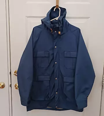 Vintage Woolrich Jacket Large Blue Field Coat 1527 Made In USA • $30