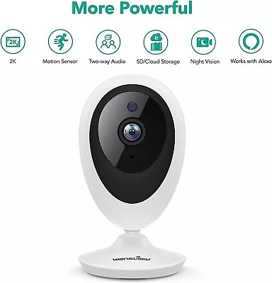 Wansview Baby & Pet Monitor Camera WiFi Real-time Alert 2Way Audio Night Vision • £17.99