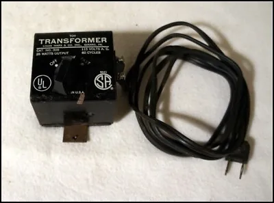 Louis Marx & Co Model Train Power Pack Transformer 25 Watts Untested #R1271 • $12.99