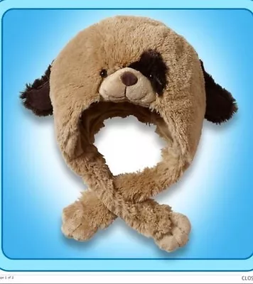MY PILLOW PETS PUPPY Fuzzy PLUSH HAT (100% AUTHENTIC NEW) • $8.95