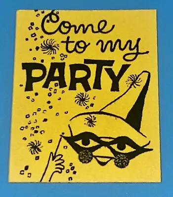 (#1)Vintage Barbie Skipper Masquerade #794 944 1903 Come To My Party Invitation • $18.99