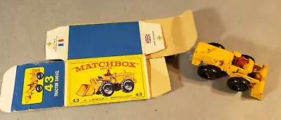 Vintage MATCHBOX  #43 Aveling-Barford Tractor Shovel & ORIGINAL Box • $5