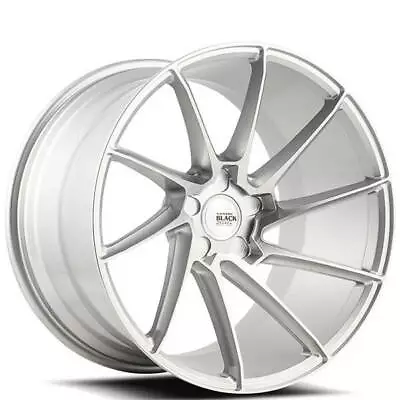 4ea 20  Staggered Savini Wheels Black Di Forza BM15 Silver Rims (S11) • $2044