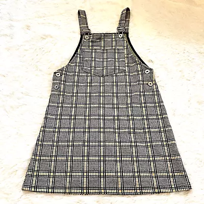 H&M Divided Skirt Overalls Womens Size 2 Plaid Bibs Y2K Jumper Romper 13438 • $17.09