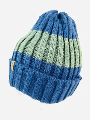 Eddie Bauer Beanie Fleece Lined Blue And Military Green • $9.95