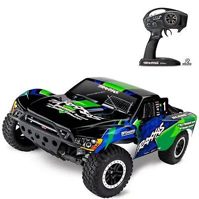 Traxxas TRX58076-74GRN Slash Vxl Green 1/10 2WD Short-Course Brushless Rtr + Tsm • £296.53