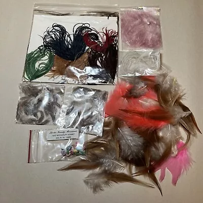 Large Lot Of Feathers Dollhouse Craft Lot Miniature Multicolor Flowers • $12.99