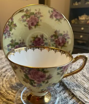 VINTAGE TEA CUP AND SAUCER TAYLOR AND KENT 1950s • $23