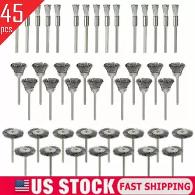 Stainless Steel Wire Brush For Dremel Rotary Die Grinder Removal Wheel Tool LOT • $10.66