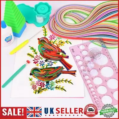 Starter Quilling Paper Tool Rolling Pen Needle Ruler Tweezers Art Quilling Kit G • £5.29