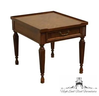 DREXEL FURNITURE Bookmatched Walnut Italian Provincial 22  Accent End Table • $449.99