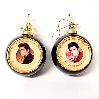 Bradford Edition Solid Gold Elvis Presley Ornaments JAILHOUSE ROCK LOVE ME TEND • $18.99