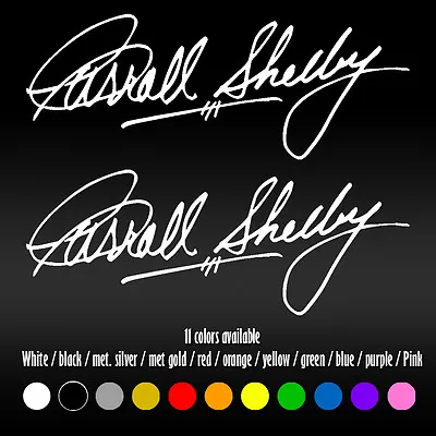 8  Carroll Shelby Signature Mustang GT AC Cobra Window Car Vinyl Decal Sticker • $9.17