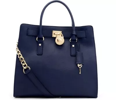 Nwt Michael Kors Hamilton Saffiano Leather Large Tote- Navy • $245