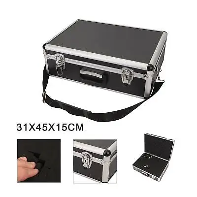 Large Aluminium Flight Hard Case Tool Box Carry Storage Camera Box (31X45X15cm) • £31.29