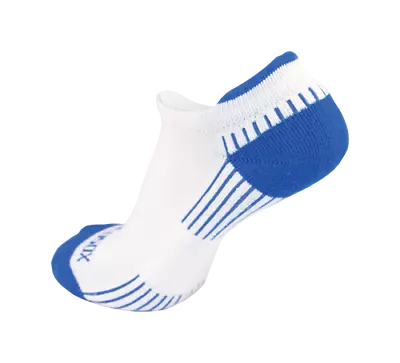 3 Pair EcoSox Bamboo Viscose Active Sport Tab Socks White W/ Royal Blue Medium • $32.54