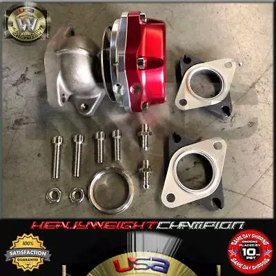 Red Ultra Gate 38mm Compact Turbo Charger External Wastegate 13+7 PSI Spring • $58.50