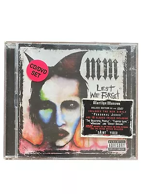 Marilyn Manson - Lest We Forget: The Best Of Deluxe Edition CD And DVD Set Vgc • $8.42