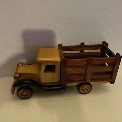 Vintage Style Delivery Truck W/ Stake Bed Wooden Toy 10  Long 1920s-1930's  Era • $31.19