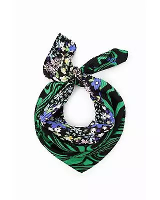 Desigual Floral Pattern Scarf  -  Scarves & Shawls  - Green • $116.60