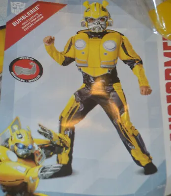 $24.99 • Buy Boy's Transformers Bumblebee Halloween Costume 2 PC Set Size Large (10-12)
