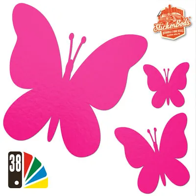 25 BUTTERFLY STICKERS DECALS For Car | Wall | Home - 38 Colours (S5)  • £4.95